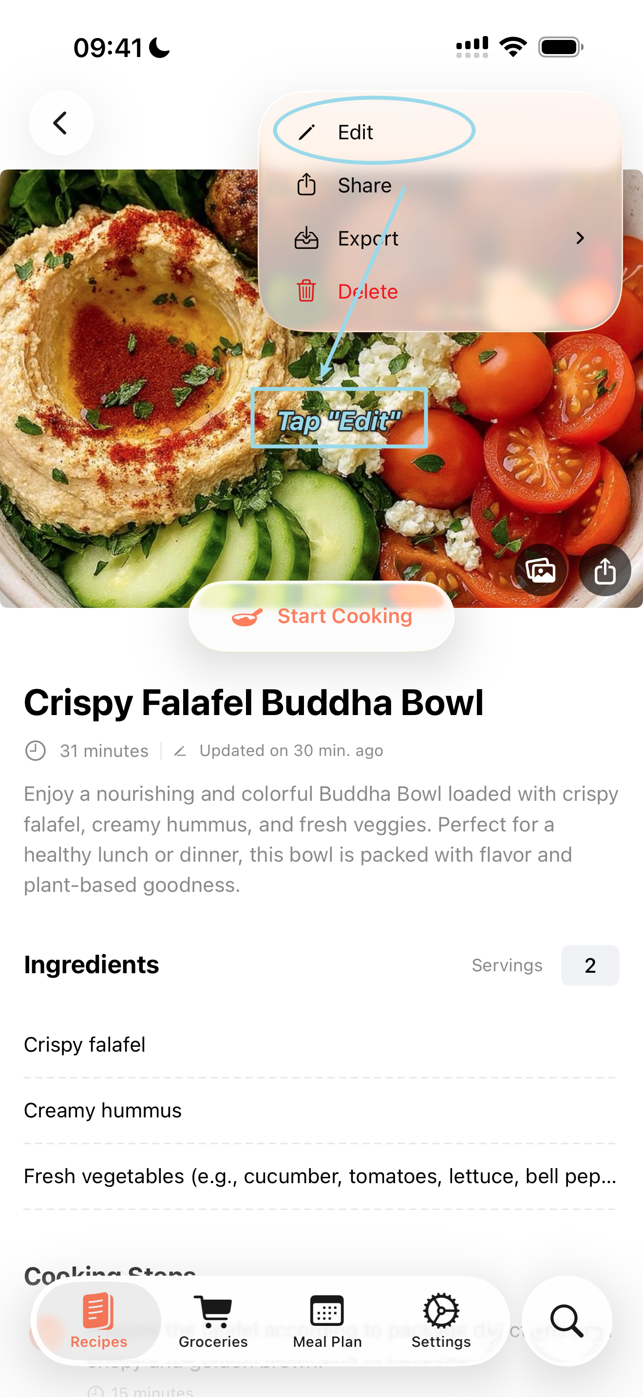 Enter Edit Mode - Step 2