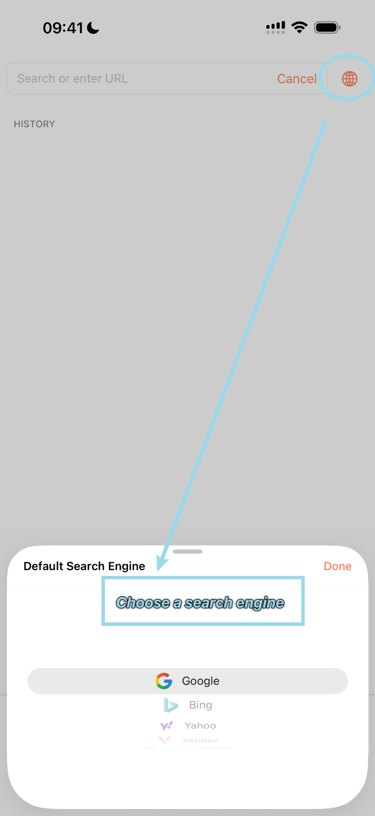 Set Your Preferred Search Engine - Step 2