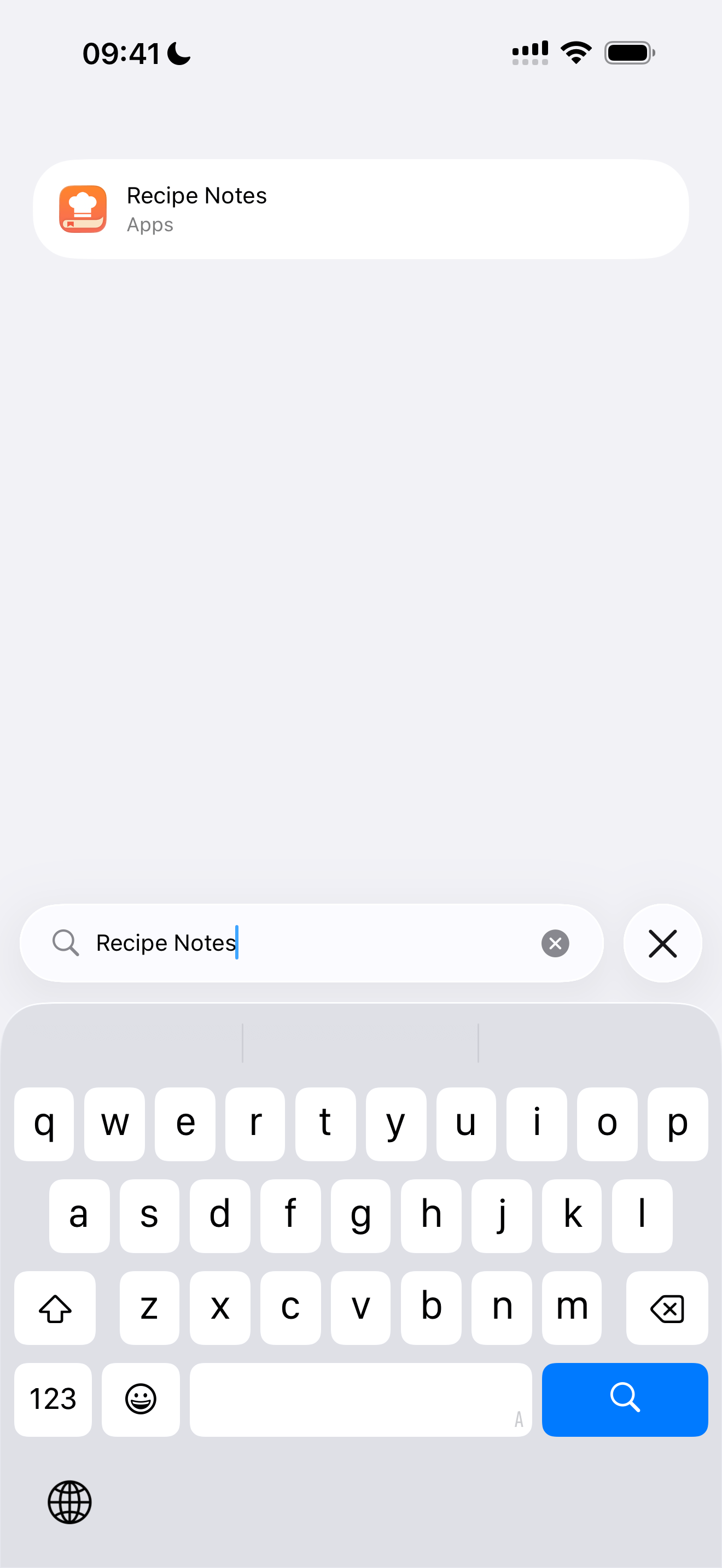 Search for Recipe Notes - Step 2