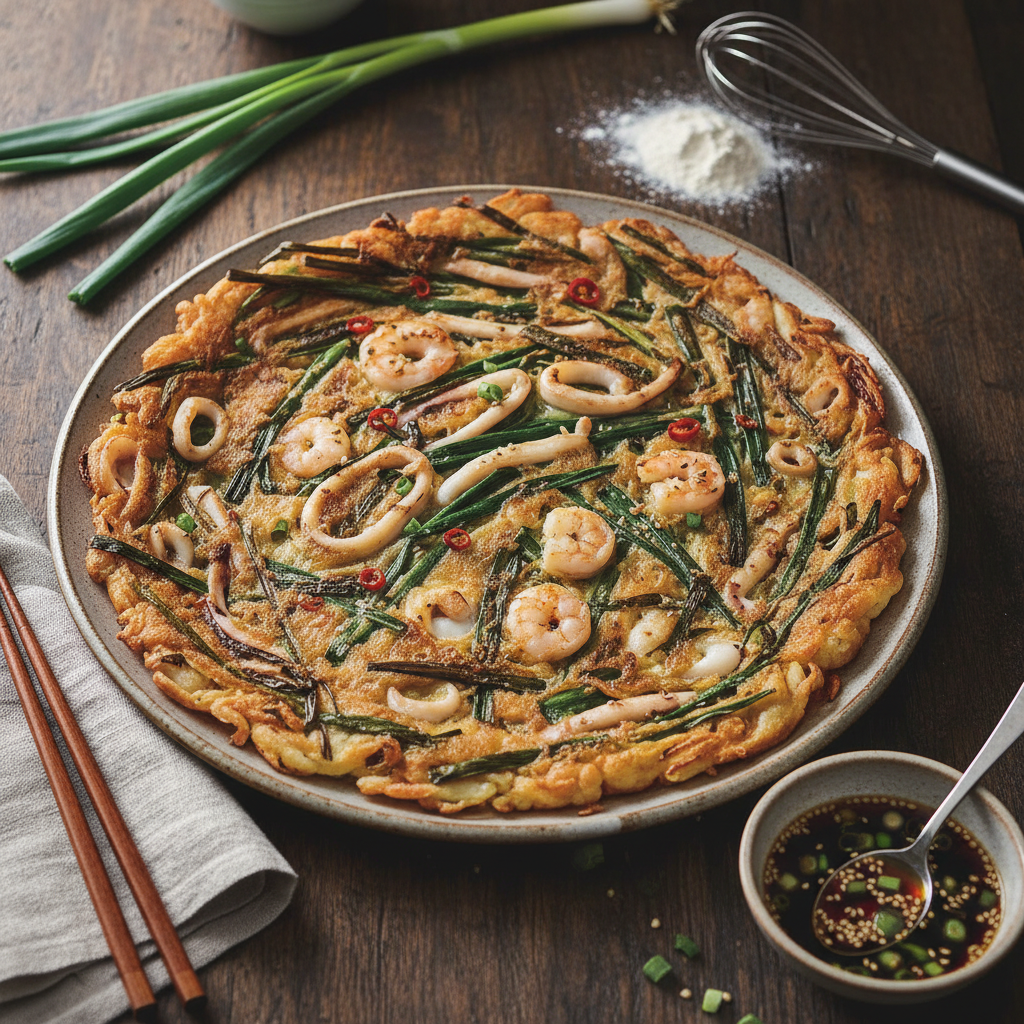 Pajeon (파 전 / Scallion Pancakes)