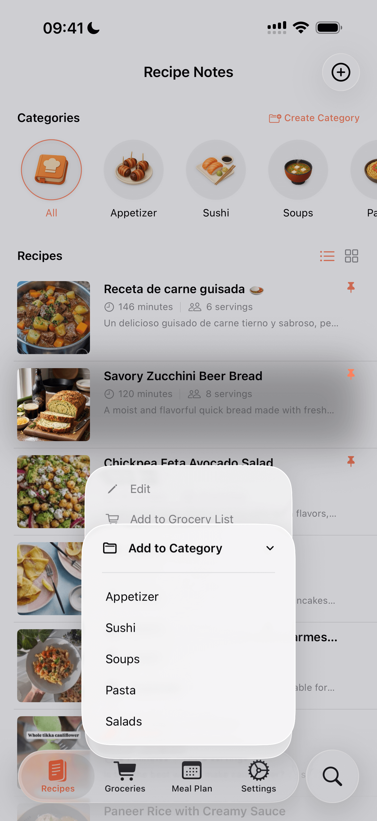 Add Recipes to Collections - From Home - Step 3