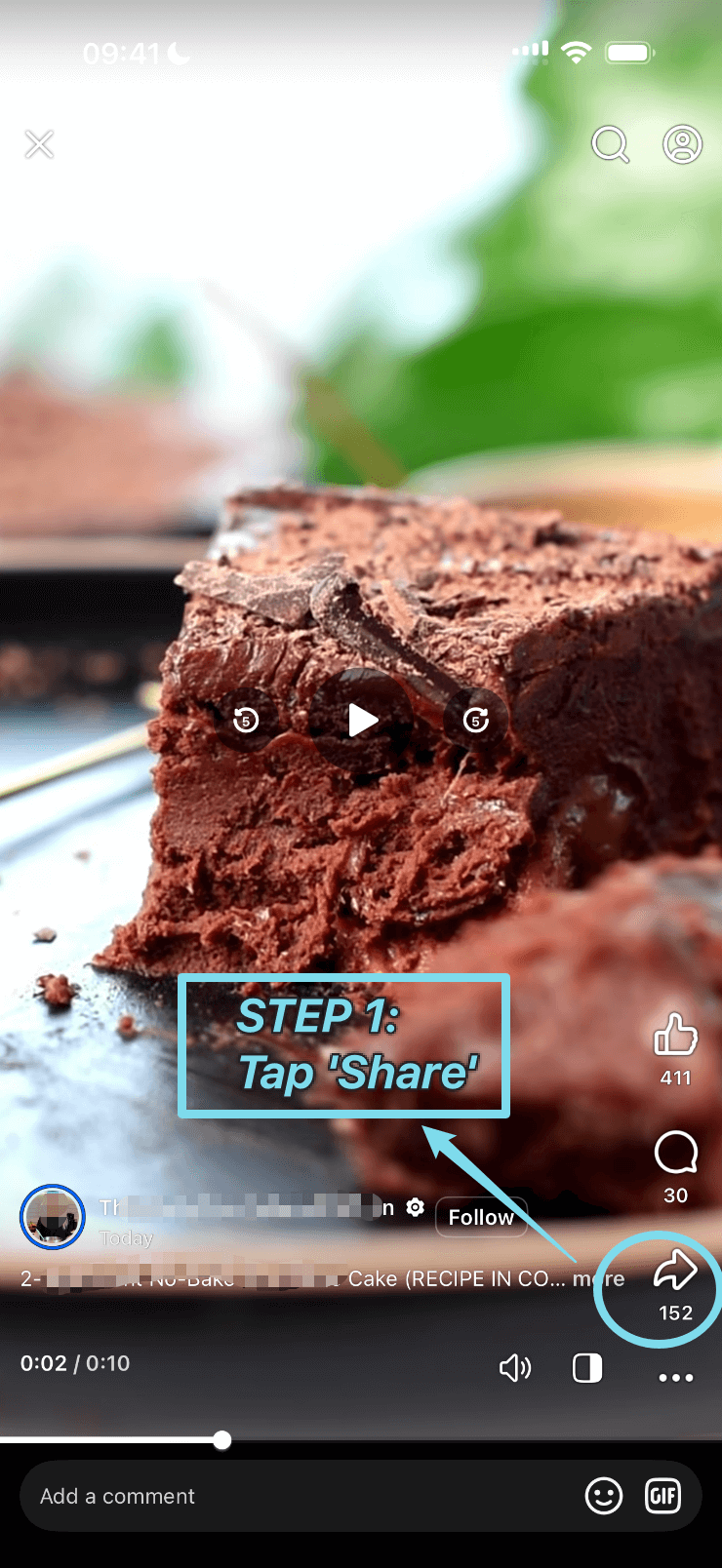 Share the Reel - Step 1