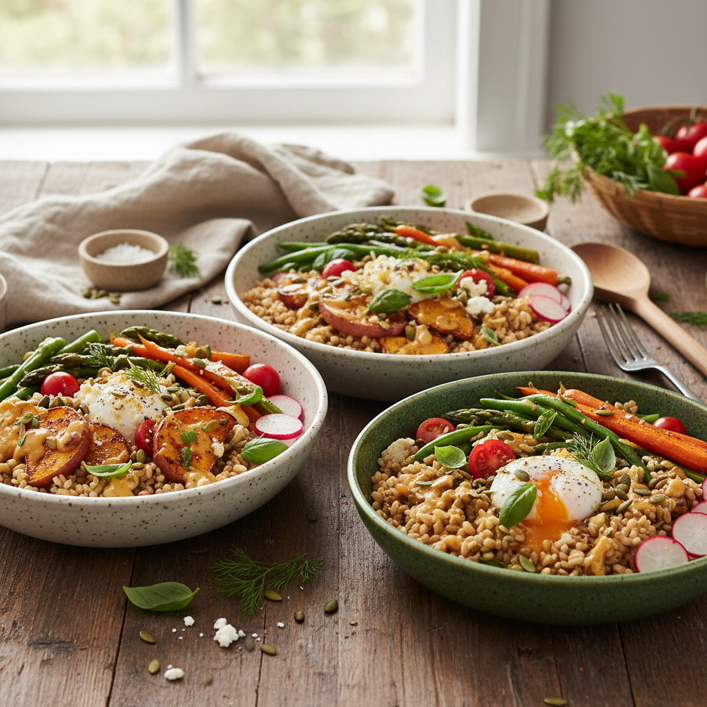 Farmers Market Farro Bowls