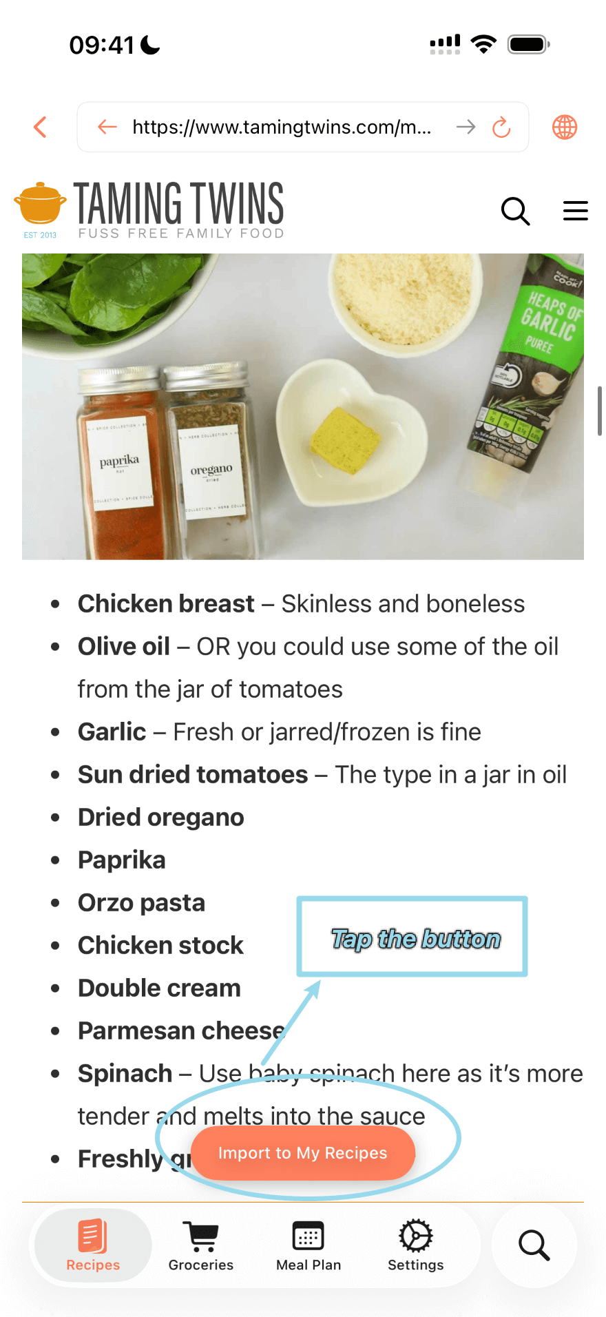 Open Recipe Details - Step 5