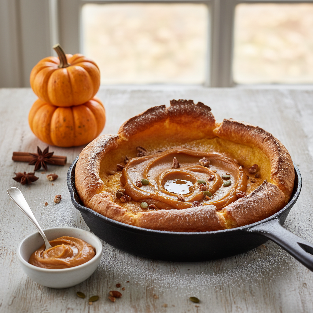 Pumpkin Dutch Baby With Pumpkin Butter