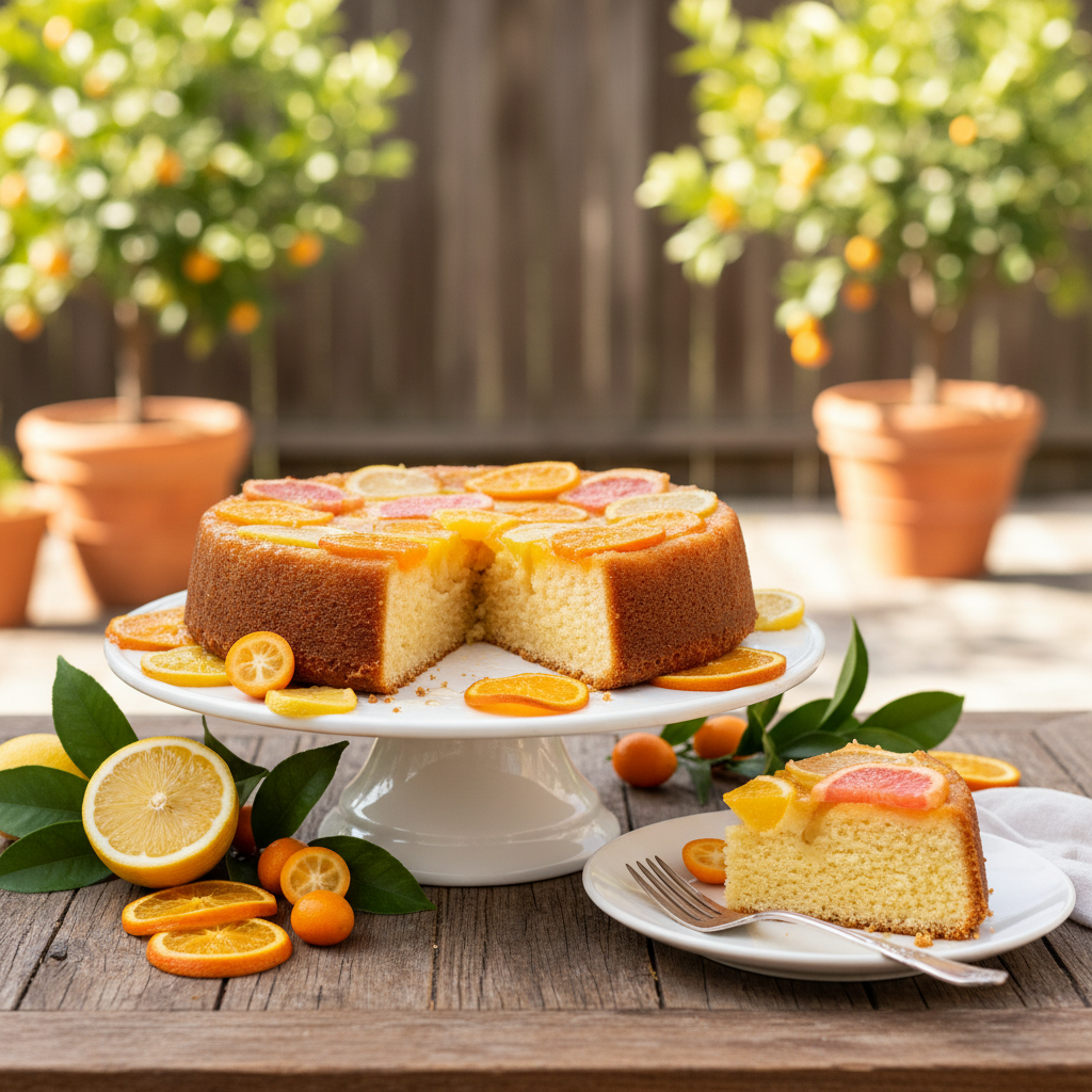 Backyard Citrus Upside-Down Cake