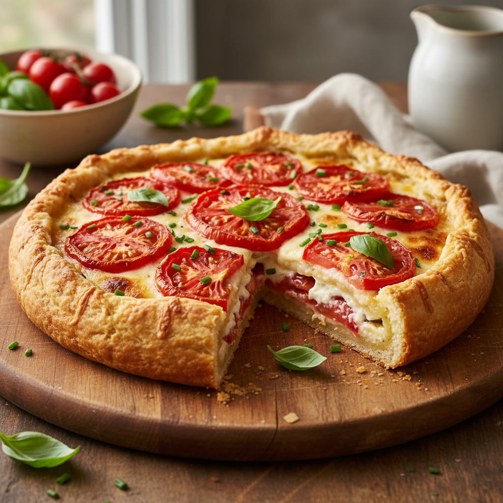 Tomato Pie With Sour Cream Crust